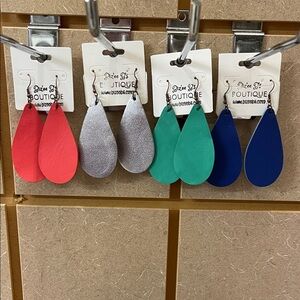 Colorful Teardrop Earrings Set